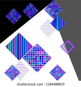 Abstract art background with rhombus geometric elements