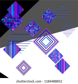 Abstract art background with rhombus geometric elements