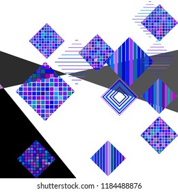 Abstract art background with rhombus geometric elements