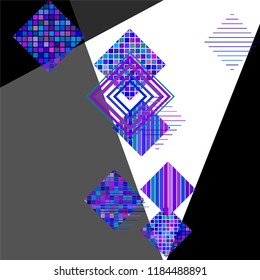 Abstract art background with rhombus geometric elements