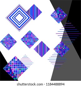 Abstract art background with rhombus geometric elements