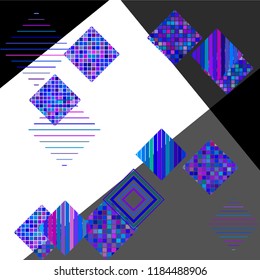 Abstract art background with rhombus geometric elements