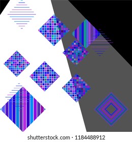 Abstract art background with rhombus geometric elements