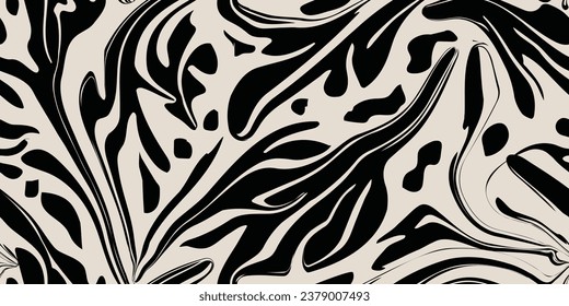 Abstract art background. Seamless contemporary floral leaf pattern. Vector illustration