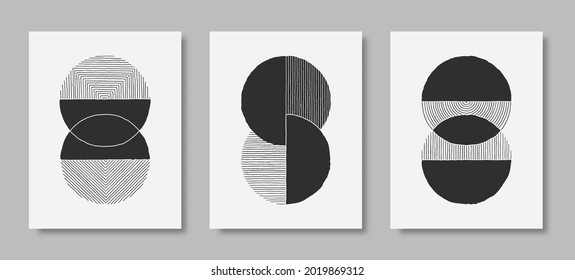 Resumen de fondo de arte en un estilo contemporáneo. Ilustración con dibujos a mano de vectores en colores monocromos para plantillas, afiches, pinturas de arte en pared, portadas, empaques, historias de medios sociales