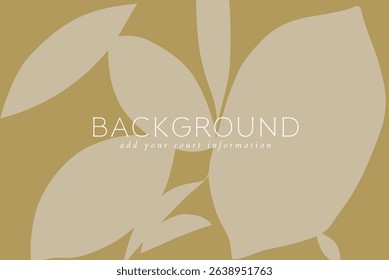 Abstract art background with shape form drawing in blue and beige color