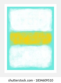 Abstract Art Background Single Poster with Geometric Elements Vector. Painting Brush Texture Decoration with Art Acrylic Poster Design Vector Illustration.