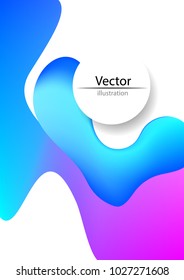 Abstract art background. Soft shapes, multicolored gradient.