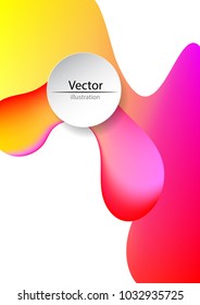 Abstract art background. Soft shapes, multicolored gradient.
