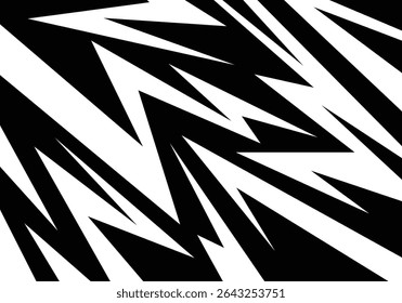 Abstract art background with striking spikes and a rhythmic zigzag line texture