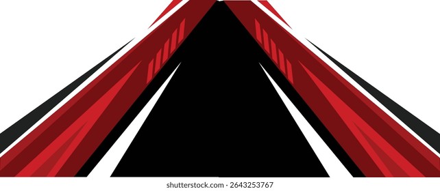 Fundo de arte abstrata com picos marcantes e uma textura rítmica de linha em ziguezague