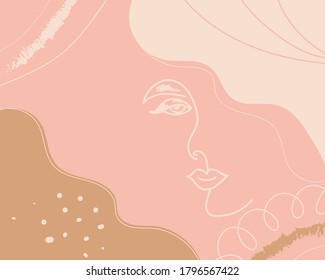 Plantilla de fondo de arte abstracto con formas dibujadas a mano, líneas y objetos de doodle. Colores pasteles. Paisaje de líneas con elementos de pincel geométrico. Diseño moderno de afiches y portadas. Ilustración vectorial.