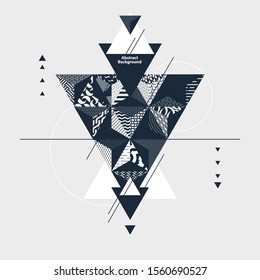 Abstract art background with triangles
