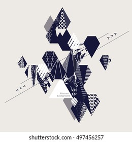 Abstract art background with triangles