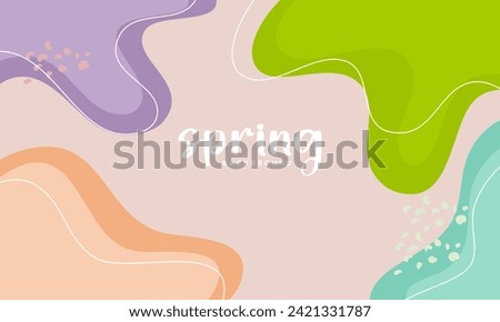 Abstract art background vector. botanical leaves spring background, organic shapes Vector background for banners, posters, Web and packaging.