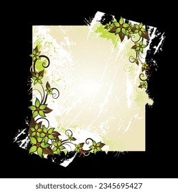Abstract art background vector. Gold line art flower and botanical leaves, Organic shapes luxury minimal style wallpaper. Vector background for banner, poster, web and packaging.
