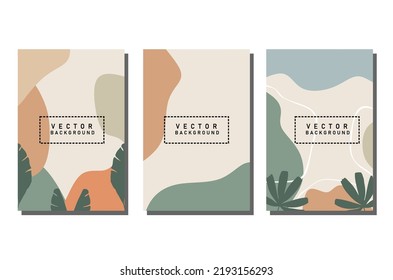 Abstract art background vector. Luxury wallpaper Minimal design for text, packaging, prints, wall decoration.Vector set of abstract creative background pastel