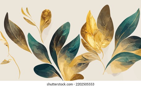 abstract art background vector. Luxury minimal style