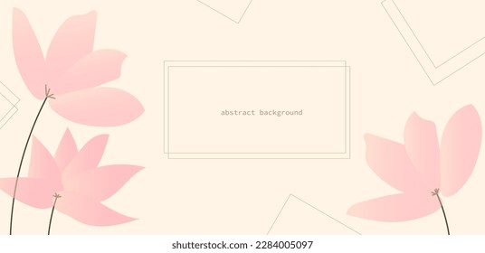 Resumen del vector de fondo de arte. Papel pintado de estilo minimalista de lujo con flor de arte de línea dorada y hojas botánicas, Formas orgánicas, acuarela. Fondo vectorial para banner, afiche, web y empaque.