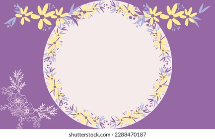 Abstract art background vector. Luxury style design wallpaper. With line art flower, vector background for banner, poster, web, packaging.