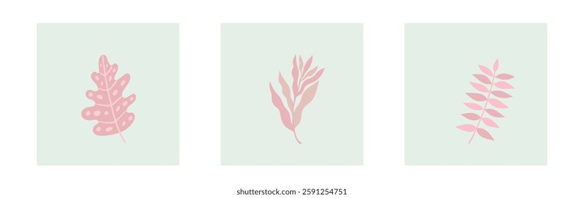 Abstract art background vector. Luxury minimal style wallpaper with line art flower and botanical leaves, Organic shapes, Watercolor. Vector background for banner, poster, and web