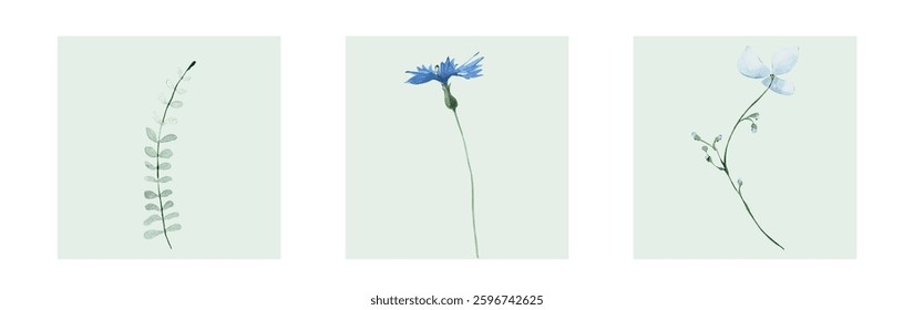 Abstract art background vector. Luxury minimal style wallpaper with line art flower and botanical leaves, Organic shapes, Watercolor. Vector background for banner, poster, and web