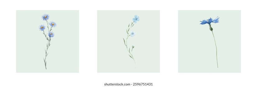 Abstract art background vector. Luxury minimal style wallpaper with line art flower and botanical leaves, Organic shapes, Watercolor. Vector background for banner, poster, and web