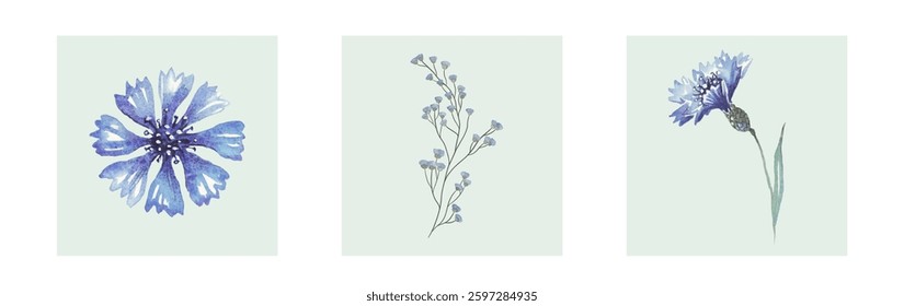 Abstract art background vector. Luxury minimal style wallpaper with line art flower and botanical leaves, Organic shapes, Watercolor. Vector background for banner, poster, and web