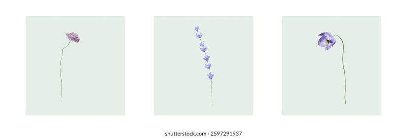 Abstract art background vector. Luxury minimal style wallpaper with line art flower and botanical leaves, Organic shapes, Watercolor. Vector background for banner, poster, and web