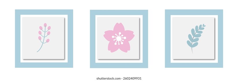 Abstract art background vector. Luxury minimal style wallpaper with line art flower and botanical leaves, Organic shapes, Watercolor. Vector background for banner, poster, and web