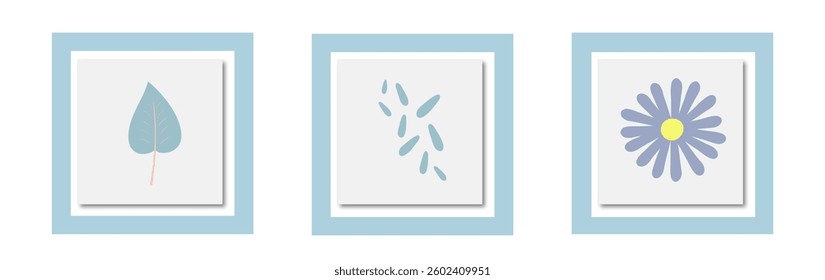 Abstract art background vector. Luxury minimal style wallpaper with line art flower and botanical leaves, Organic shapes, Watercolor. Vector background for banner, poster, and web
