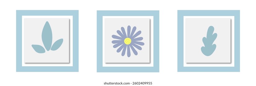 Abstract art background vector. Luxury minimal style wallpaper with line art flower and botanical leaves, Organic shapes, Watercolor. Vector background for banner, poster, and web