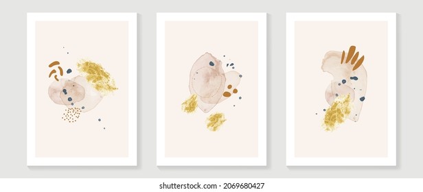 Resumen del vector de fondo de arte. Acuarela pintada a mano mínima e ilustración de líneas de arte.  Diseño para la decoración de paredes, artes murales, cubierta, postales, folleto. 