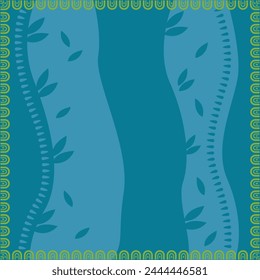 Abstract art background vector. minimal style wallpaper line art flower and botanical leaves, Organic shapes. Vector background for banner, poster, Web and packaging. Leaf, Bird, Flower, Folk, Motif.