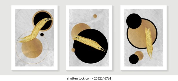 Abstract art background vector. Modern block color art luxury wallpaper. Geometric marbling gold style texture. Cubism s low-poly backgrounds. Good for home deco, wall art, poster, invite and cover.