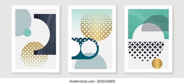 Abstract art background vector. Modern block color art luxury wallpaper. Geometric marbling gold style texture. Cubism s low-poly backgrounds. Good for home deco, wall art, poster, invite and cover.