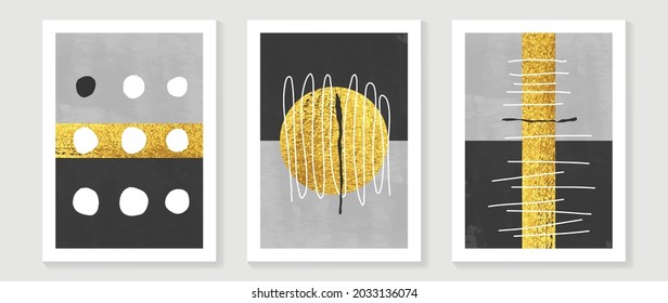 Abstract art background vector. Modern block color art luxury wallpaper. Geometric marbling gold style texture. Cubism s low-poly backgrounds. Good for home deco, wall art, poster, invite and cover.