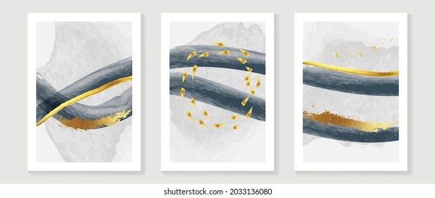 Abstract art background vector. Modern block color art luxury wallpaper. Geometric marbling gold style texture. Cubism s low-poly backgrounds. Good for home deco, wall art, poster, invite and cover.