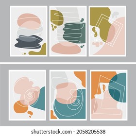 Abstract art background vector, postcard or brochure, Minimalist hand painted illustrations with vector stain texture for home deco, wall art, cover, wallpaper, Minimal and natural wall art, Vector