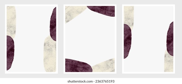 Abstract art background with watercolor stain elements vector. Painting brush texture decoration with art acrylic poster design.