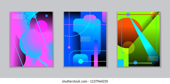 abstract art backgrounds with colored shapes and lines