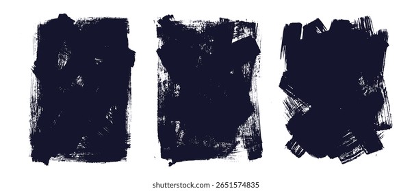Fondos de arte Abstractas con pinceladas. Dibujos de pinceladas, Anuncios, texturas con bordes ásperos y desordenados. Ilustraciones vectoriales a mano