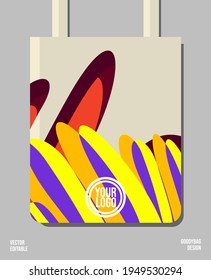 Abstract art in a bag, colorful vector files can be edited and customized for various needs, such as new product branding for bags, layout templates, to 3D printed designs.