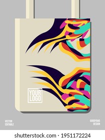Abstract art in a bag, colorful vector files can be edited and customized for various needs, such as new product branding for bags, layout templates, to 3D printed designs.