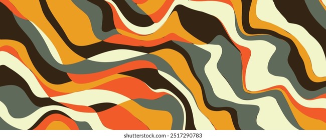 Abstract art banner business background curvy decoration.