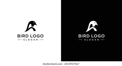 abstract art bird vector logo