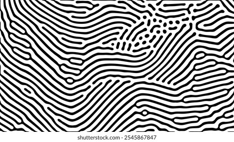 Abstract art with black flowing lines and irregular pattern