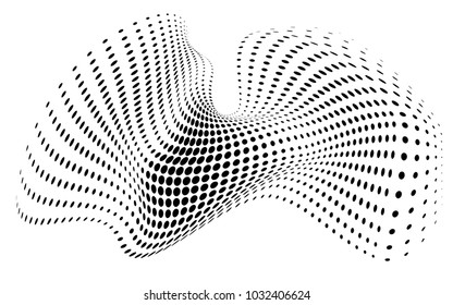 abstract art black kand white background template dotted design