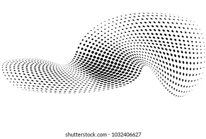 abstract art black kand white background template dotted design