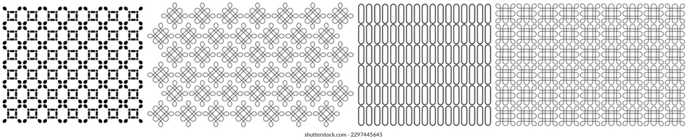 Abstract art black and white is very useful. pattern set.eps
